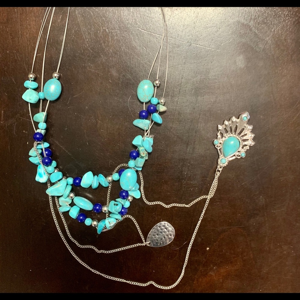 Free People Turquoise Layered Necklace